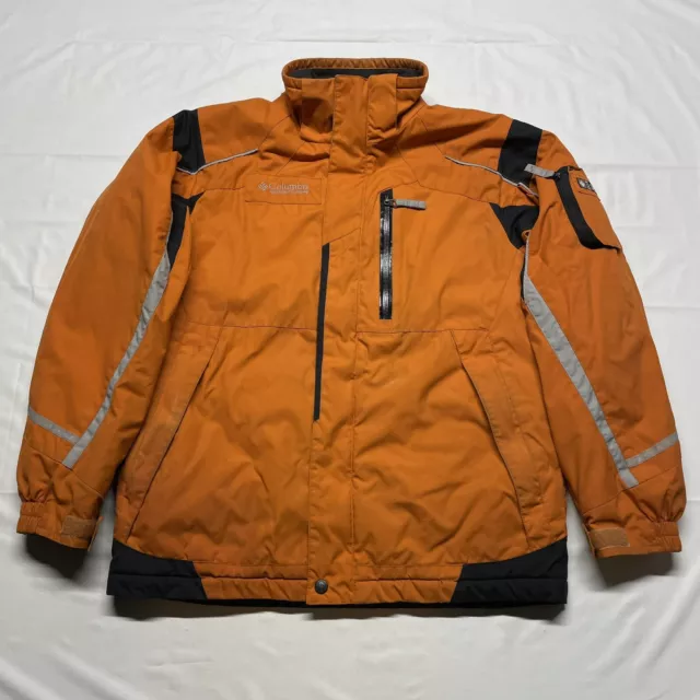 Columbia Boys Jacket Coat Youth Large 14/16 Winter Ski Orange Outdoor Snow Warm