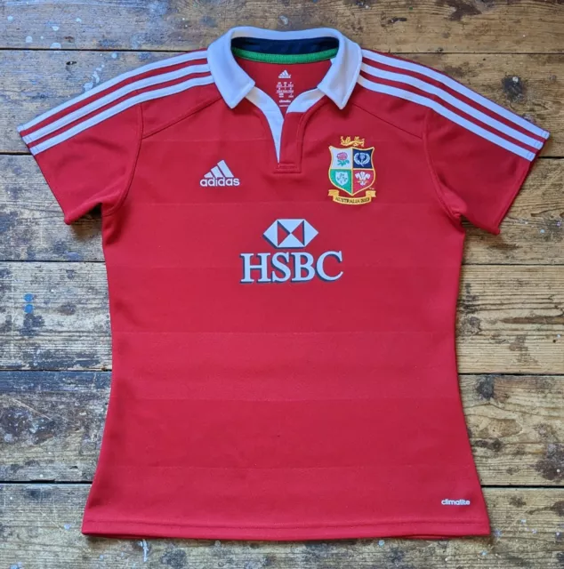 Adidas British Irish Lions Replik Damen SS Rugby Shirt Trikot Top 12-14 M 2013