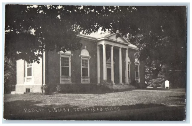 c1905 Public Library Building Topsfield Massachusetts MA Antique Postcard