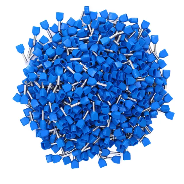 Ferrule Durable Wire Ferrules 1000Pcs Insulated Wide Use AWG 2x20 For