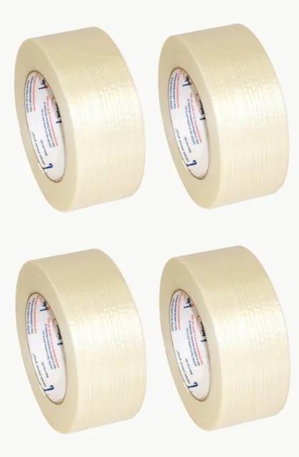 4 Rolls Intertape RG286 Reinforced  Filament Strapping Tape: 2.83  in x 60 yds.