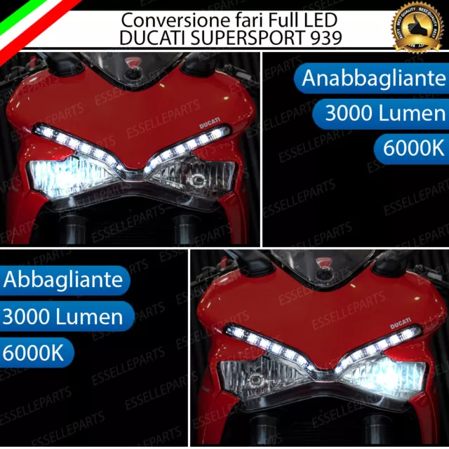 Conversione Faro Led Ducati Supersport 939 Anabbagliante + Abbagliante 6000K