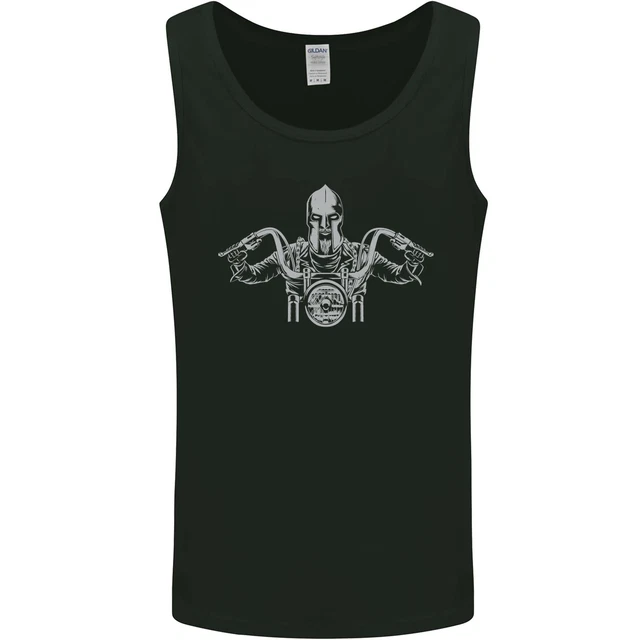 Spartan Biker Motorbike Motorcycle Mens Vest Tank Top