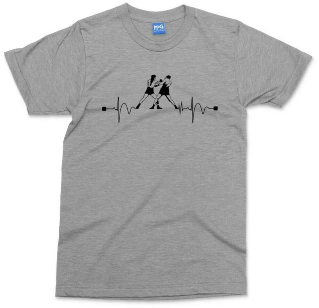 Boxing Heart Beat Pulse T-shirt Boxer Combat Sports Ring Fighting Gift for him