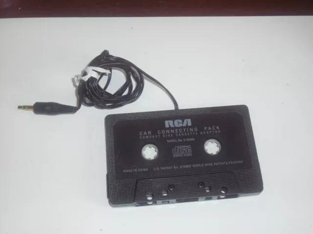 RCA Audio Cassette Adapter Model 5-4039A, 3.5 mm Aux Audio Jack to Cassette