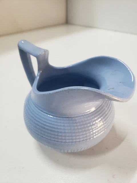 Vintage Edge Malkin & Co. Blue Creamer 1869-1904 Display Only Has Small Cracks