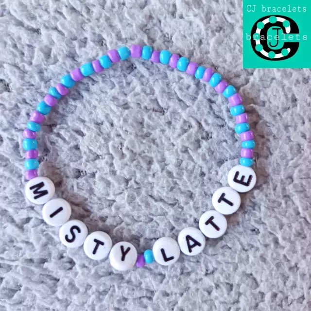 Personalised Seed Bead Name Bracelet MULTIBUY choose any colour and name or word