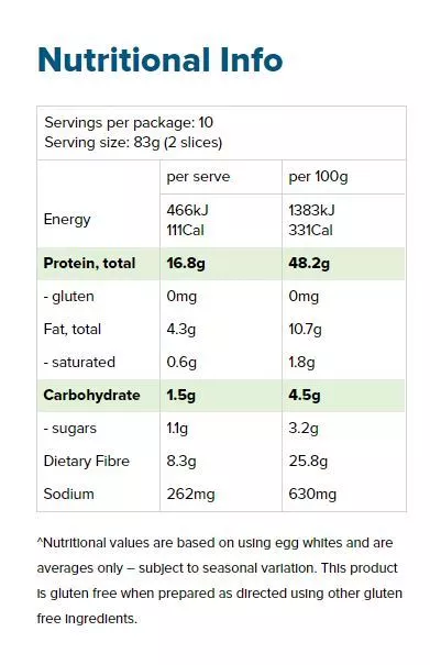 3 x 330g -THE PROTEIN BREAD CO Protein Bread Mix ( Gluten Free / Vegetarian ) 2