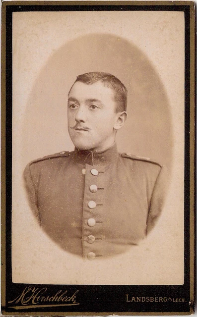 CDV Soldatenportrait wohl Regiment 1 - Landsberg um 1890
