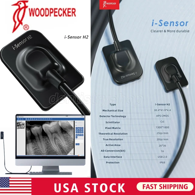 WOODPECKER DENTAL ISENSOR H2 Digital XRay Sensor RVG Imaging System