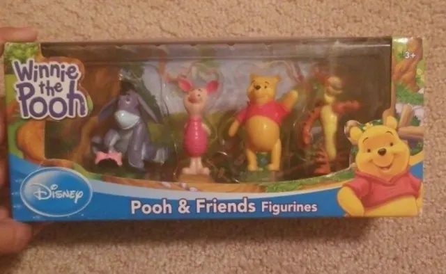 Set of 4 Disney Winnie the Pooh & Friends Figurines Beverly Hills Teddy Bear Co