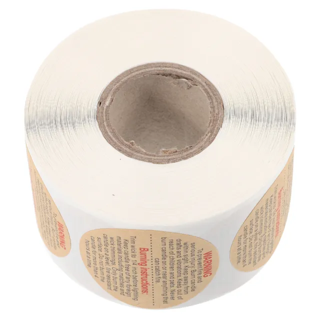 Paper Candle Warning Sticker Burning Labels Stickers Package