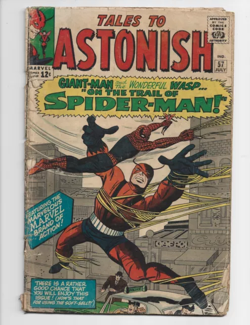 TALES TO ASTONISH #57  Marvel Comics 1964 - Spider-Man / Giant Man / Wasp app CC