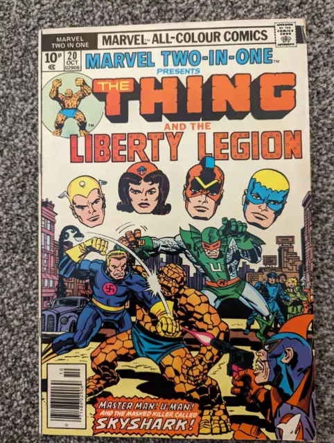 Marvel Two In One 20. 1976. The Thing, The Liberty Legion, Master Man