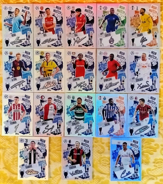 TOPPS MATCH ATTAX UCL 2024/25- 18card Man Of The Match Signature Style ...