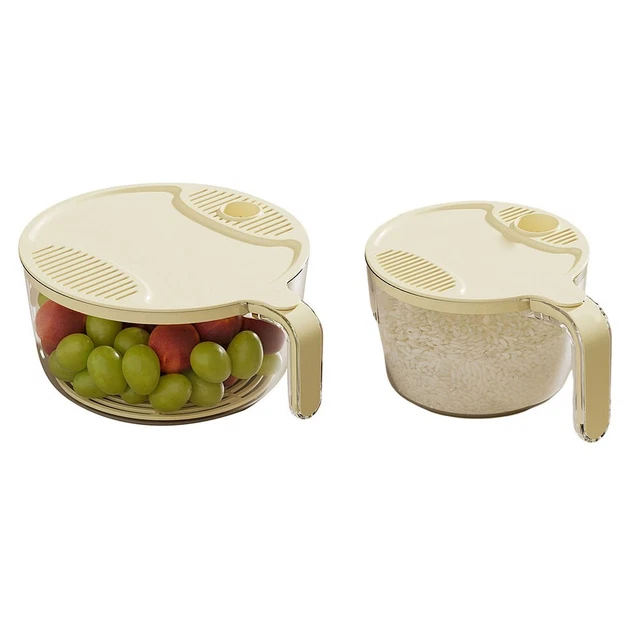 Robuster Reis Quinoa Sieb mit Griff ideal zum Waschen und Entleeren