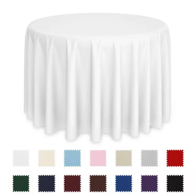 10 Pack Round Wedding Banquet Polyester Fabric Tablecloths