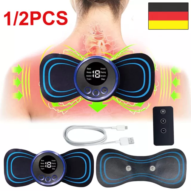 EMS Mini Elektrische Nacken-Rücken-Massagegerät Zervikaler Massage Fernbedienung