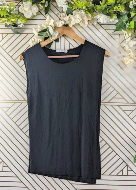 Bailey 44 Women's Black Tank Top Sleeveless Open Side Size Small