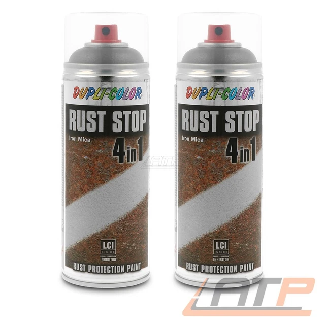 DUPLI COLOR 2X 400ml ROSTSCHUTZ GRUNDIERUNG RUST STOP 4IN1 ANTHRAZIT ...