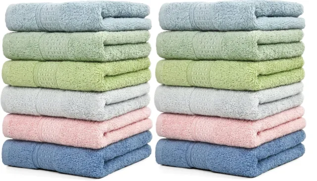 CLEARANCE SALE DEAL 6 Pack Egyptian Cotton 600 GSM Super Soft Guest Hand Towels