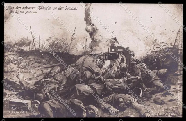 WWI WW1 German Propaganda Soldiers Soldat RPPC cartolina ZG9552
