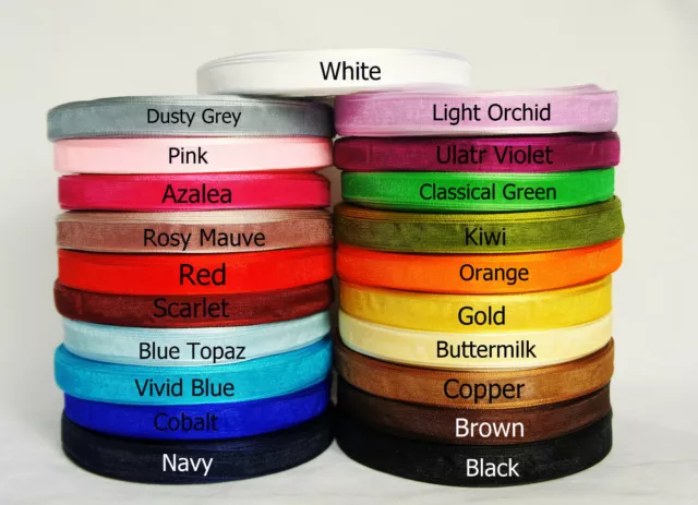 50yds/roll ~~ 10mm Woven Edge Organza Ribbon 26 Colours U PICK