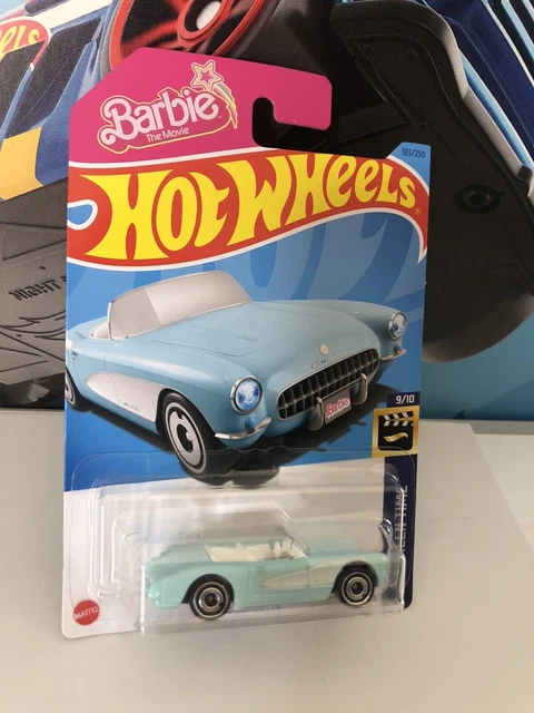 HOT WHEELS BARBIE The Movie 1956 Corvette Barbie Blue 2023 Q Case $6.42 