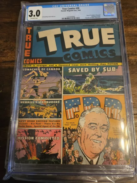 True Comics #39 CGC 3.0 Golden Age Comic ONLY 1 Graded!!