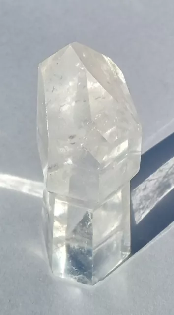 Gorgeous Bright Quartz Crystal Scepter Rare Diamond Face Madagascar 101g