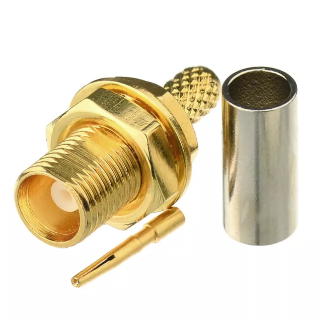 MCX Crimp Jack Female bulkhead RF Connector Solder for RG316,RG178,RG174 cable