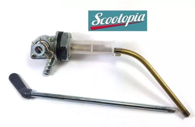 Scootopia Vespa PX Fast Flow Fuel Tap and Lever