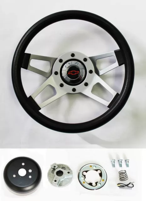 Chevy Truck C / K Blazer Grant Black 4 Spoke Steering Wheel 13 1/2" Red/Black
