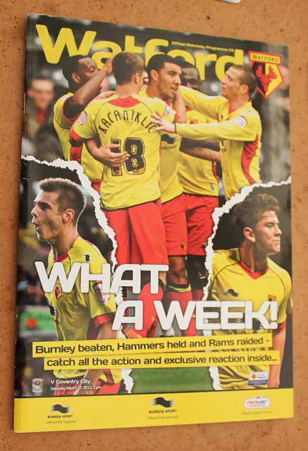 Watford Football Club Programme: Watford v Coventry City 2011/2012