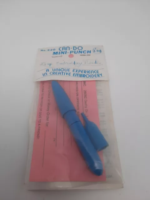 Vtg Can-Do Mini-Punch Loop Embroidery Needle NOS NIP #220 & Extra Replacement