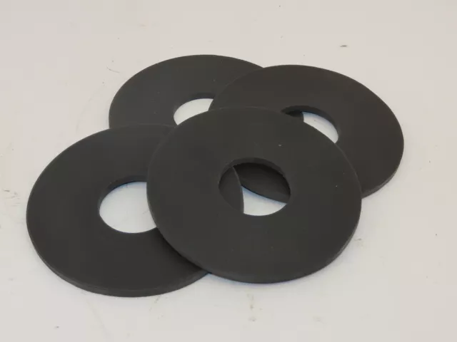 Neoprene Disk for Die Guide Post 6" O.D. 2" I.D. 1/4" Thick lot of 4