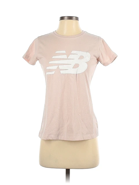 New Balance Women Pink Short Sleeve T-Shirt S