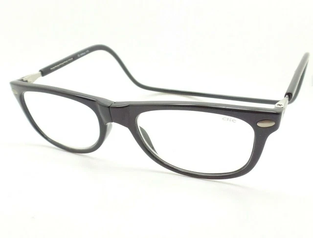 CliC Magnetic Readers Magnified Ashbury Black New Authentic Reading Glasses