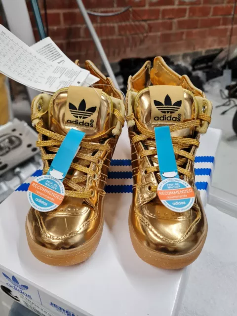 Adidas Jeremy Scott JS Wings 2.0 oro I originali UK taglia 5,5K