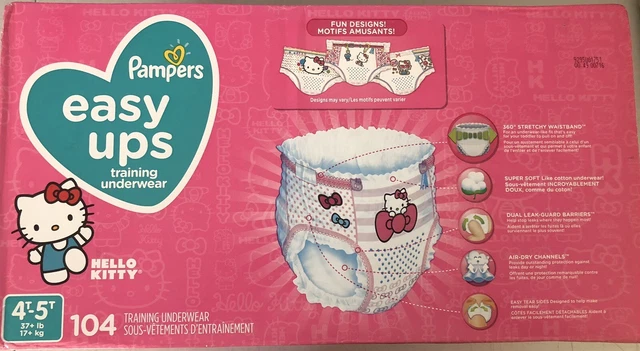 Pañales raros Hello Kitty vintage Pampers Easy Ups 4-5t
