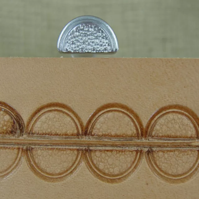 Stainless Steel Craftplus - Pebble Crescent Border Stamp (Leather Stamping Tool)