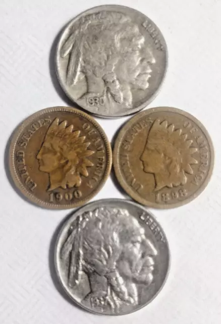 2 Each Indian Head Cents & Buffalo Nickels Free Coin(s) With Each Lot Read Below