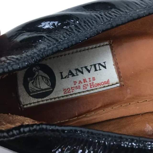 LANVIN Patent Leather Ballet Flats, Women's 38.5 EU/ 8 US Black 2