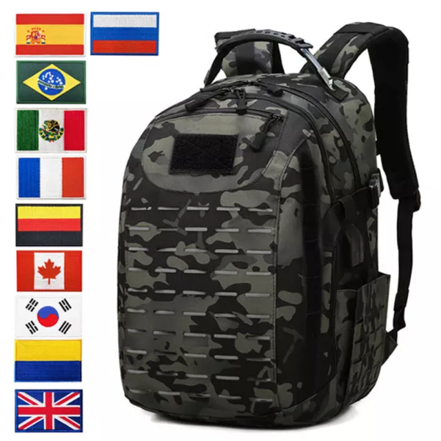 Mochila táctica multifuncional para ordenador portátil Molle, bolsa de camping