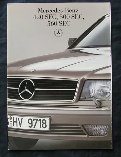 Mercedes-Benz W126 Coupe Prospekt 8.1985  Modelle:  420 SEC, 500 SEC, 560 SEC