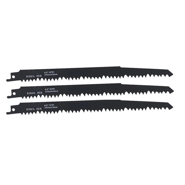 Triple pack de lames de scie réciproques S1531L pour une coupe de bois efficace