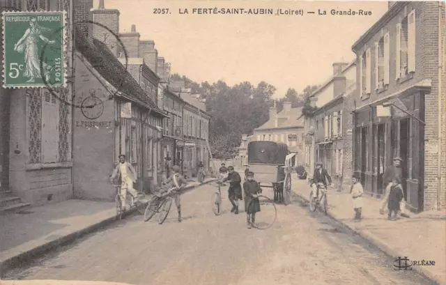 Cpa 45 La Ferte Saint Aubin La Grande Rue