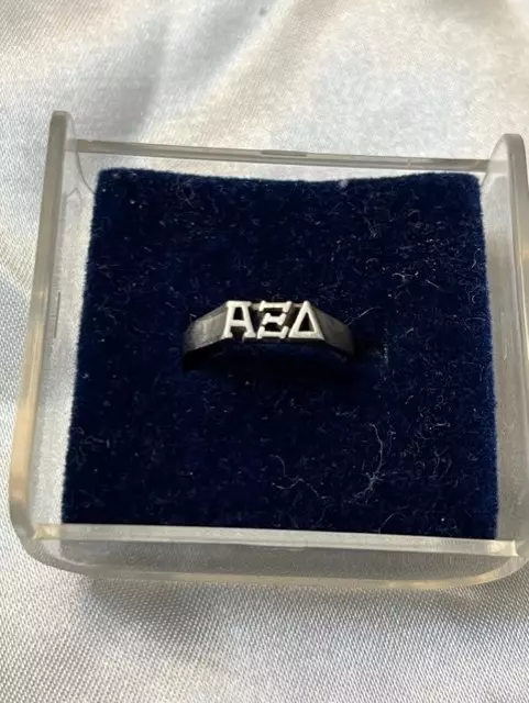 Zeta Tau Alpha Sterling Silver BLOCK Ring size 5  LICENSED RETIRED