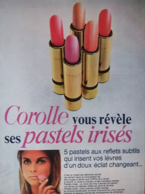 1968 Lipstick Corolla 5 Iridescent Pastels Press Advertisement - Advertising
