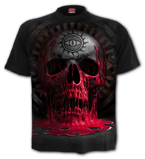 Spiral Direct BLEEDING SOULS Mens Metal, Biker, Skulls, Cross T-Shirt, Clothing